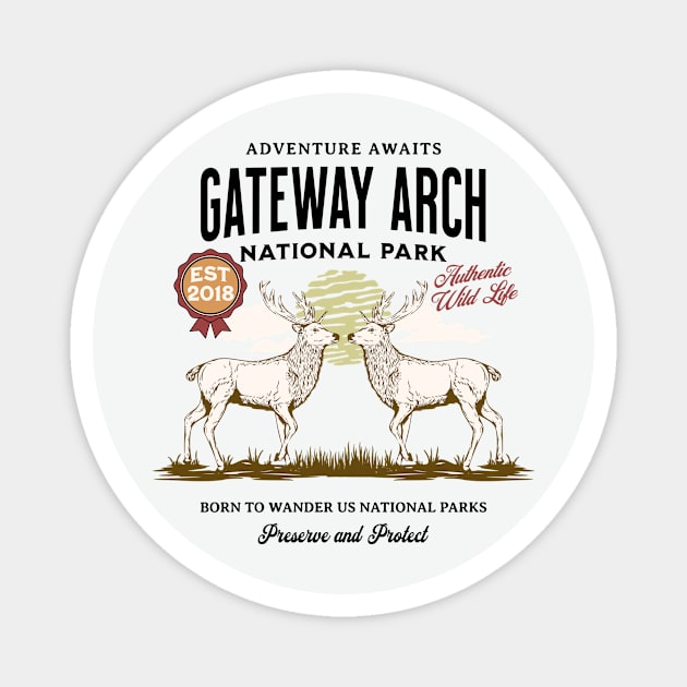 Gateway Arch National Park Magnet by Alien Bee Outdoors